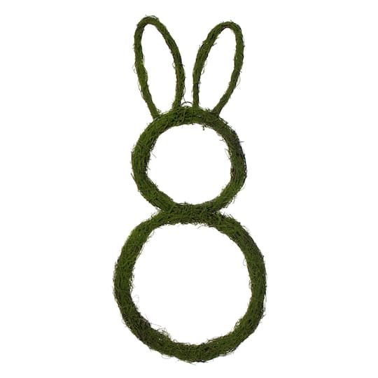 FPQ240126M 26 x 12 in. Bunny Outline Wreath - Brown & Green